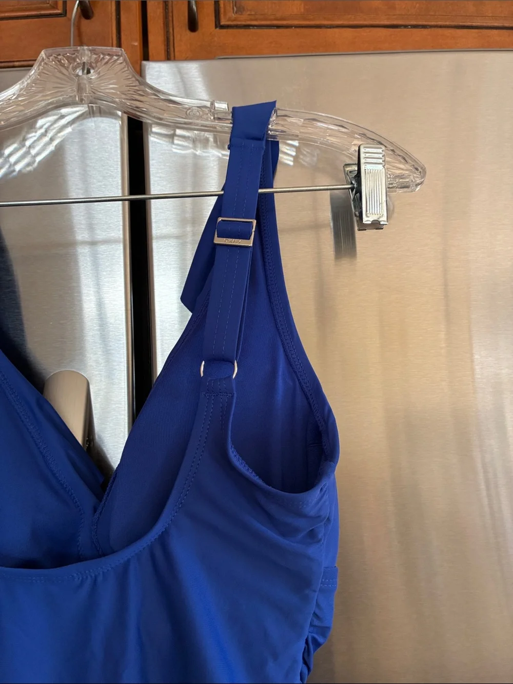 Dkny Royal Blue Ruffle One-Piece Swimsuit - Picture 5 of 8